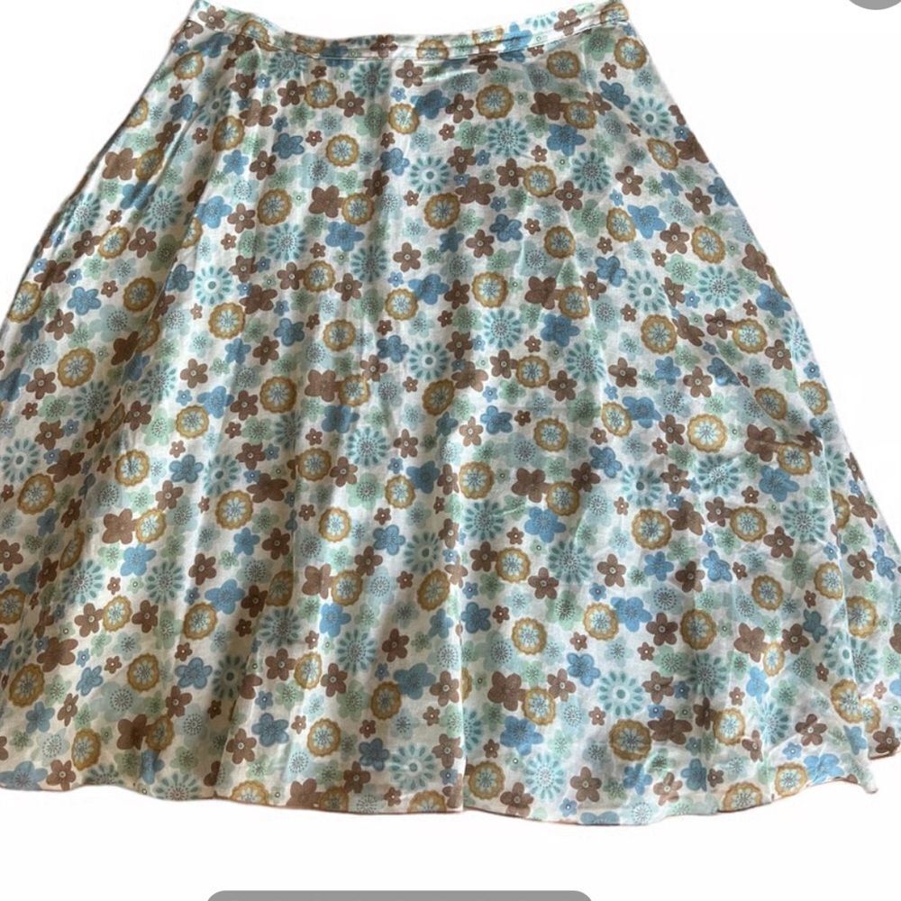 ABS Allen Schwartz a-line floral knee length fully line‎ w tulle skirt sz 8